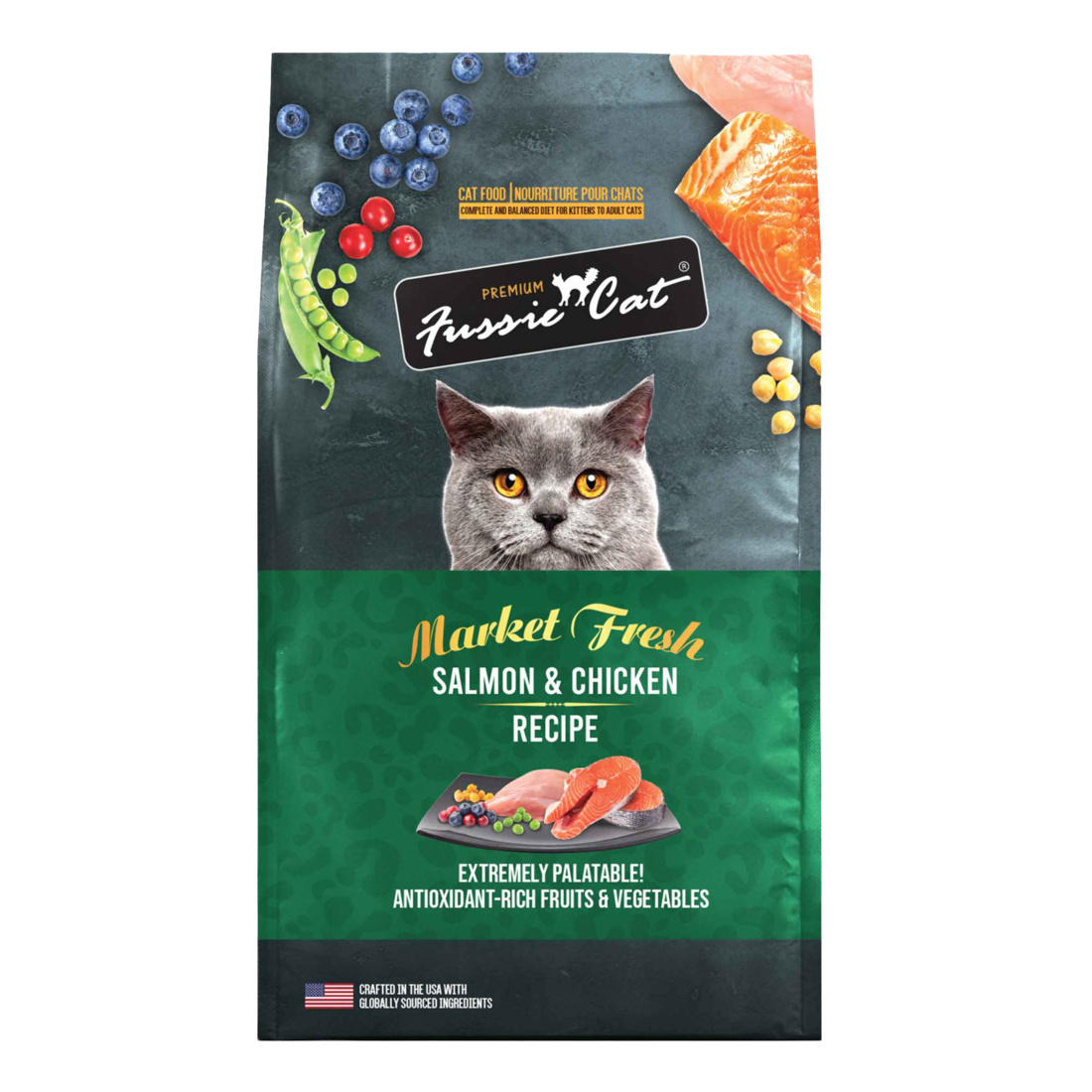 Fussie Cat Market Fresh Grain-Free Salmon & Chicken Recipe Dry Cat Food - Image 2