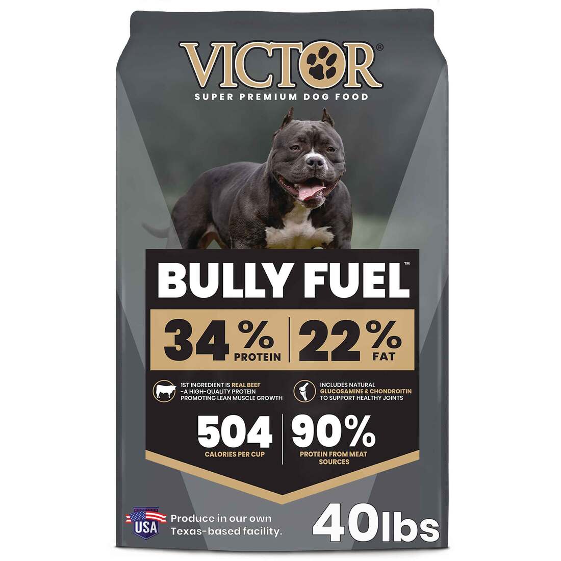 VICTOR Bully Fuel Beef Dry Dog Food, 40 Pounds