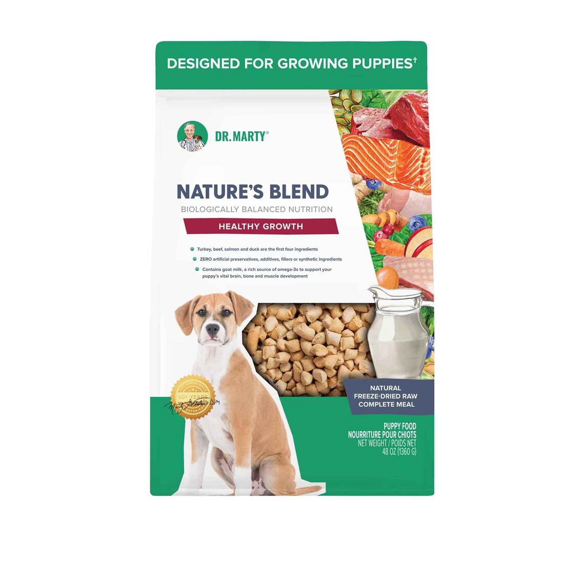 Dr. Marty Nature's Blend Premium Freeze-Dried Healthy Growth Puppy Food