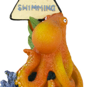 Fins First Aquarium Décor, No Swimming Sign, Small