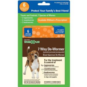 Sentry® Worm X Plus 7 Way De-Wormer Small Dog, 6 Count