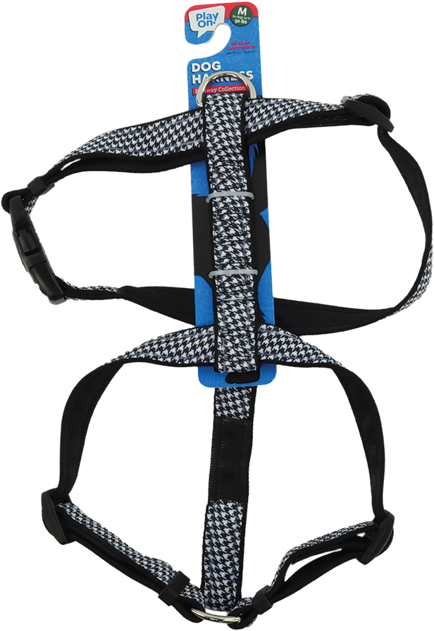 Play On Puffy Dog Harness, Houndstooth - Image 2