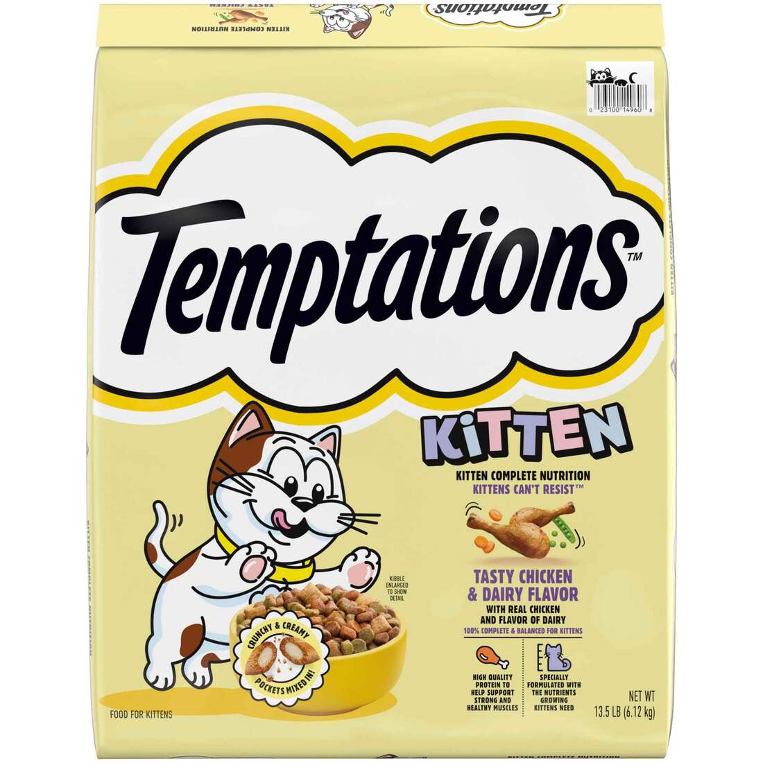 Temptations Kitten Dry Cat Food, Chicken/Dairy - Image 2