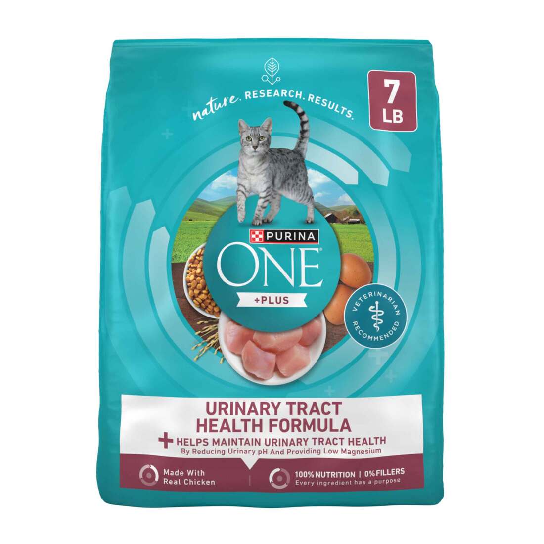 Purina ONE High Protein Dry Cat Food, +Plus Urinary Tract Health Formula - 7 Pound Bag