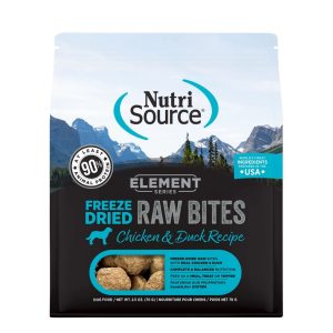 Nutrisource Freeze Dried Dry Dog Food, Element Raw Bites Chicken and Duck