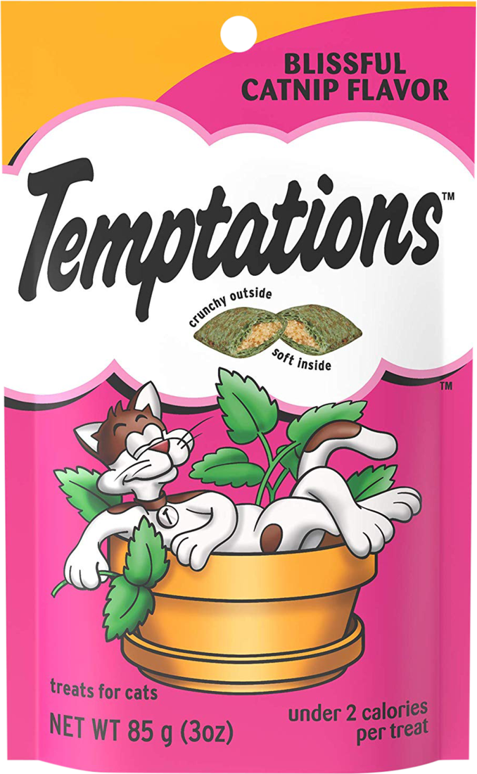 Temptations Classic Treats for Cats Blissful Catnip Flavor, 3 Ounces