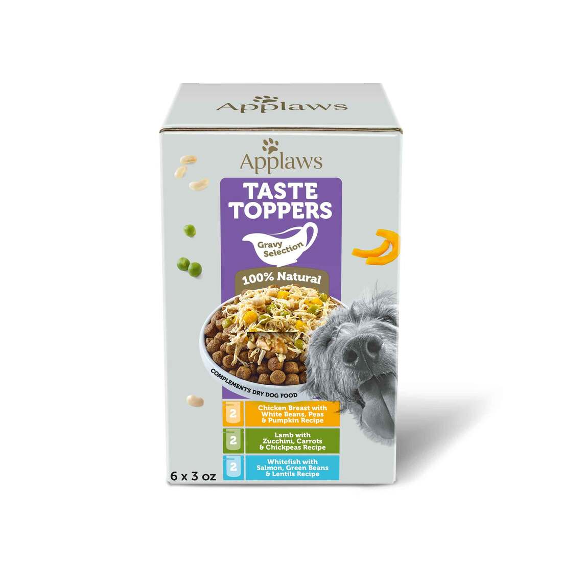Applaws Taste Toppers Wet Dog Food, Gravy Selection, Multi-Pack, (6) 3 Ounces