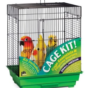 Prevue Pet 18 X 14 Inch Square Top Black  and Gray Tiel Kit