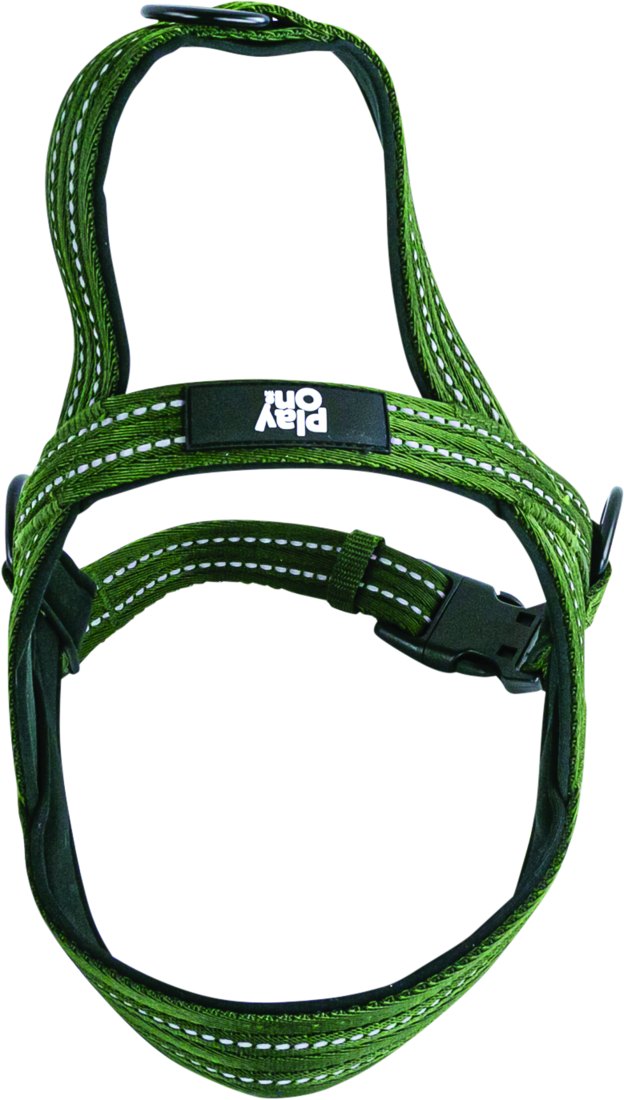 Play On Adventure Reflective Dog Harness, Olive - Image 2
