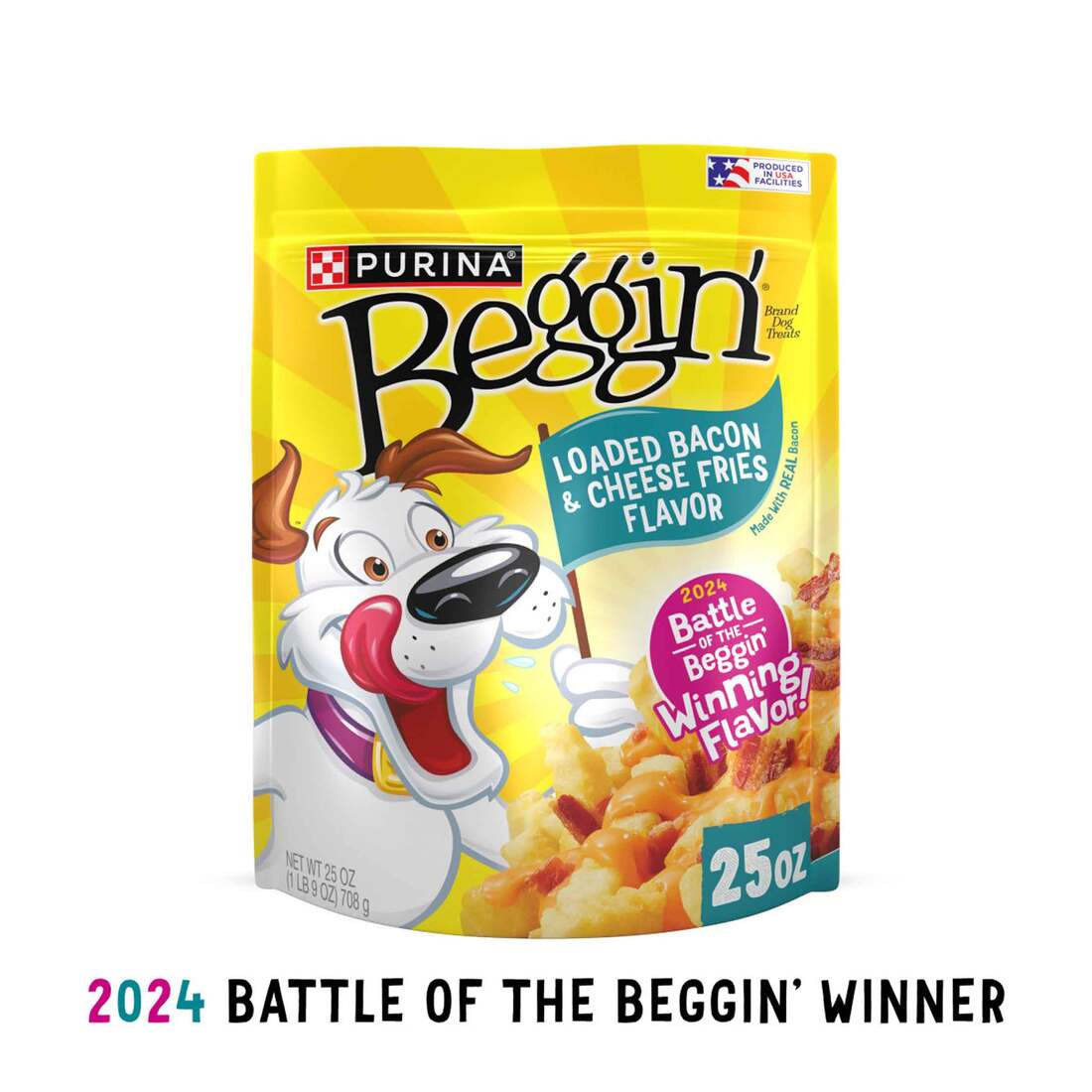 Purina Beggin' Loaded Bacon and Cheese Fries Flavor Treats for Dogs - 25 Ounce Pouch
