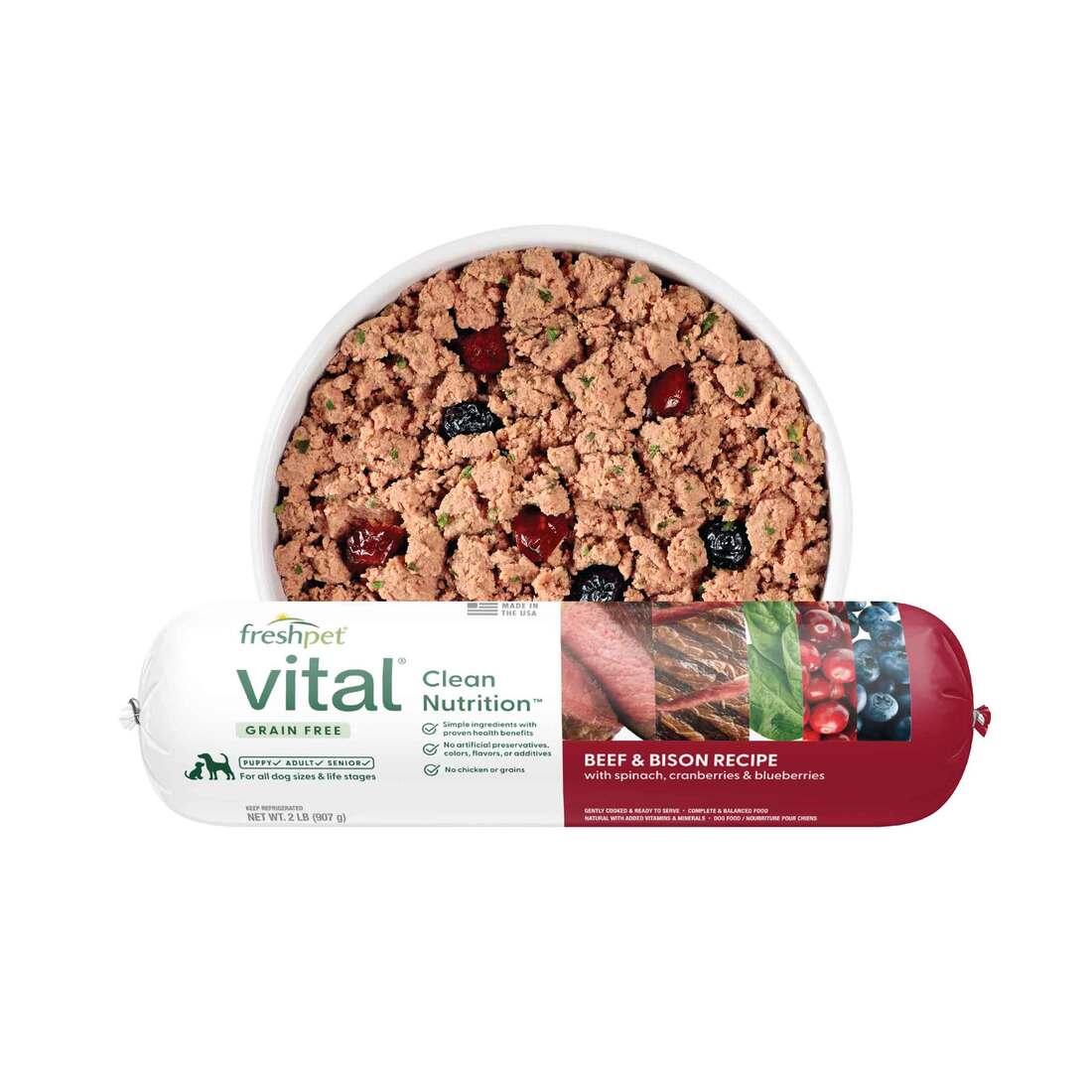 Freshpet Vital Grain-Free Beef & Bison Fresh Dog Food - Not Available for Delivery