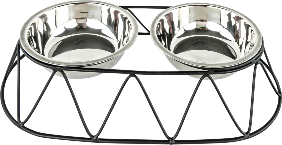 Play On Metal Dog Double Diner, Medium, 12.9 Ounces