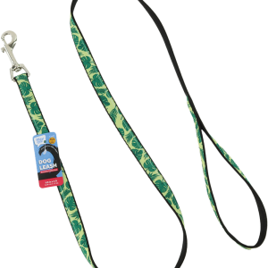 Play On Puffy Dog Leash, Leaf Print