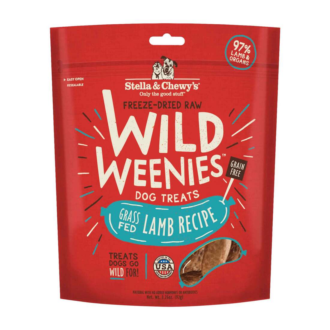 Stella & Chewy's Freeze-Dried Raw Lamb Wild Weenies Dog Treats, 3.25 Ounces