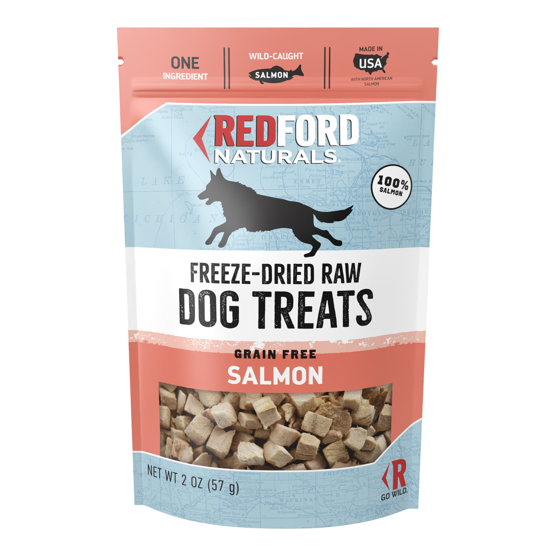 Redford Naturals Freeze-Dried Raw Grain Free Dog Treats, Salmon