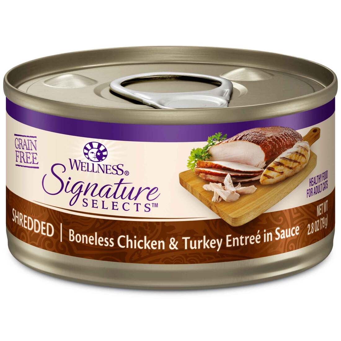 Wellness Signature Selects Natural Wet Cat Food, Grain Free White Meat Chicken and Turkey Entree in