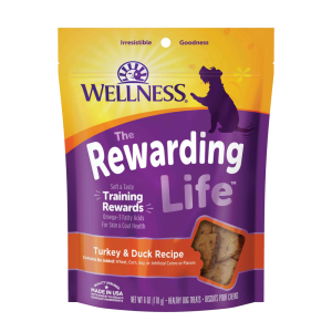 Wellness Rewarding Life Soft & Chewy Dog Treats, Grain Free, Turkey & Duck, 6 Ounce Bag