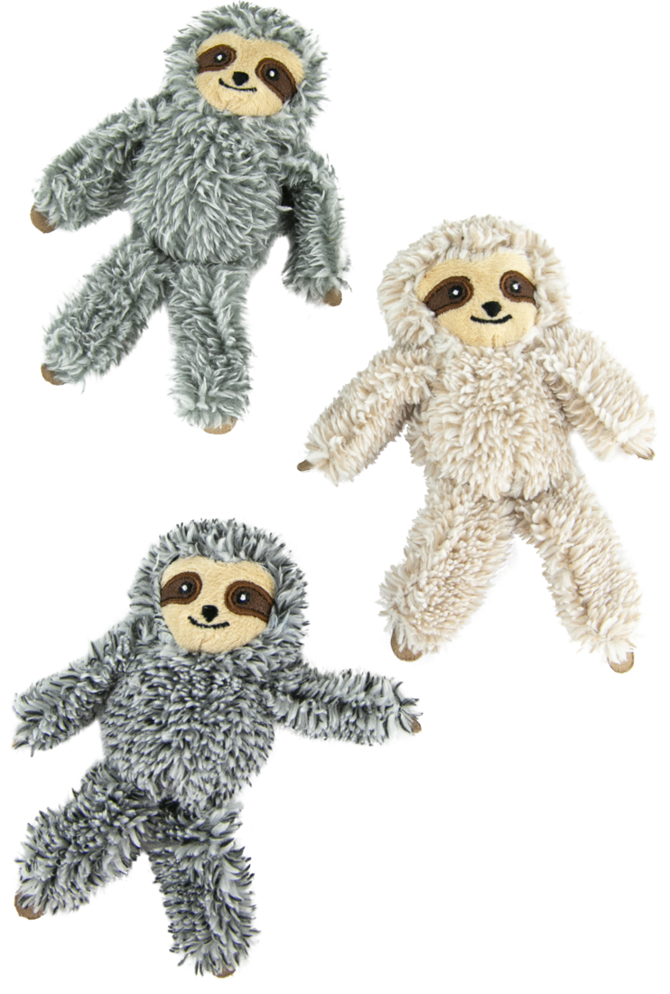 Play On Sloth Plush Cat Toy, Assorted