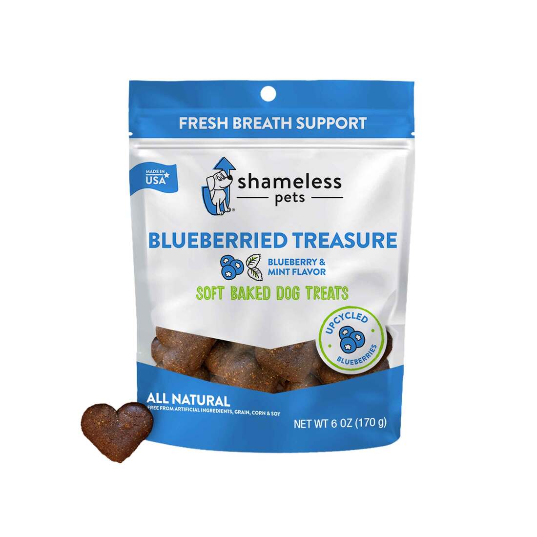 Shameless Pets Blueberried Treasure Dog Treats, 6 Ounces