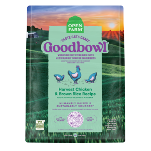 Open Farm Goodbowl Harvest Chicken and Brown Rice Recipe Dry Cat Food, 3 Pounds