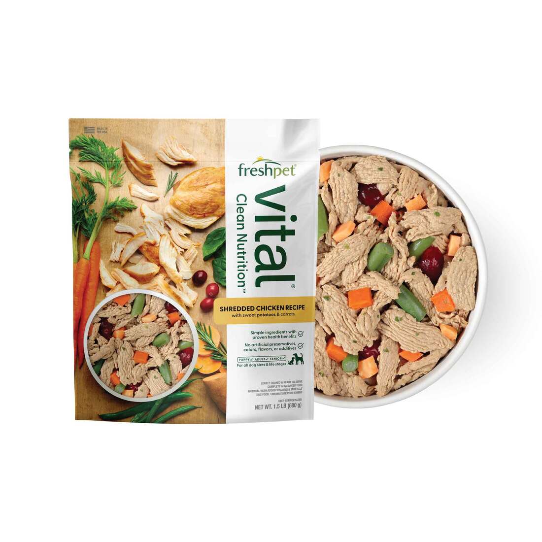Freshpet Vital Fresh Cuts Shredded Chicken Dog Food - Not Available for Delivery - Image 2