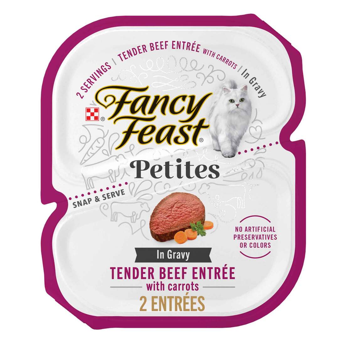 Purina Fancy Feast Petites Tender Beef Entree With Carrots in Gravy Gourmet Wet Cat Food - 2.8 Ounce