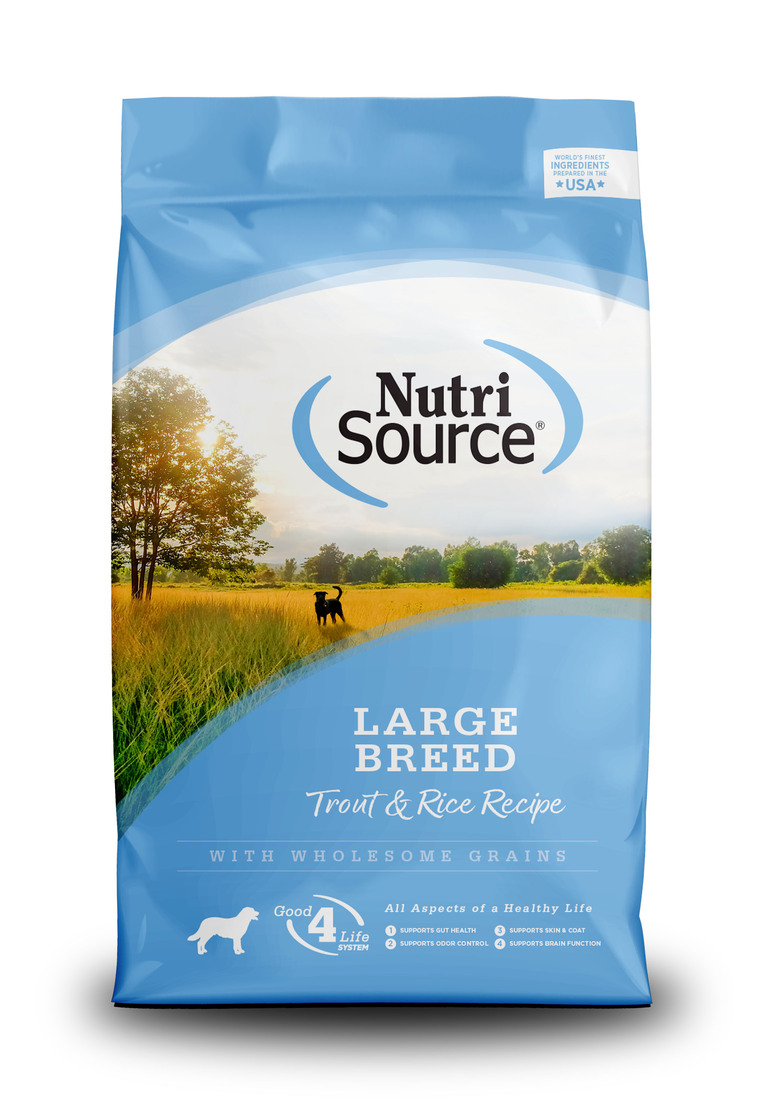 NutriSource Large Breed Dry Dog Food, Trout and Rice, 26 Pounds