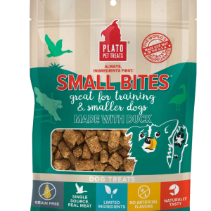 Plato Small Bites Dog Treat, Duck, 6 Ounces