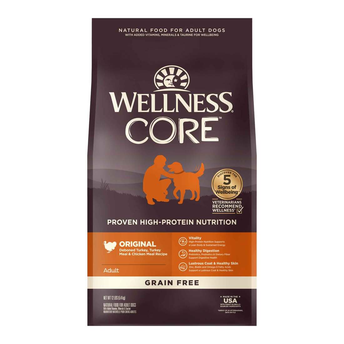 Wellness CORE Natural Grain Free Dry Dog Food, Original Turkey & Chicken - Image 2