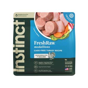 Instinct FreshRaw Medallions  Frozen Dog Food, Turkey 3 Pounds