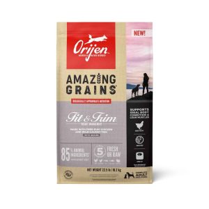 Orijen Amazing Grains Fit and Trim Dry Dog Food, Chicken, Turkey