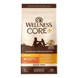 Wellness CORE Grain-Free Chicken, Turkey & Chicken Meal Indoor Formula Dry Cat Food