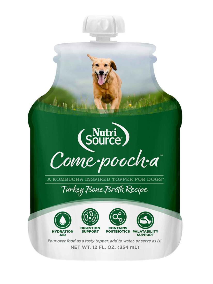 NutriSource Come Pooch A Broth Dog Food Topper, Turkey, 12 Ounces