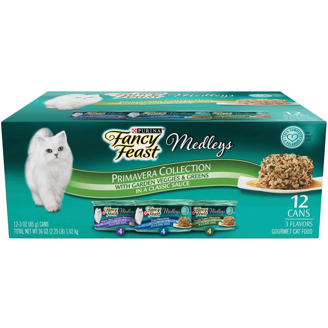 Purina Fancy Feast Wet Cat Food Variety Pack, Medleys Primavera Collection - (12) 3 Ounce Cans