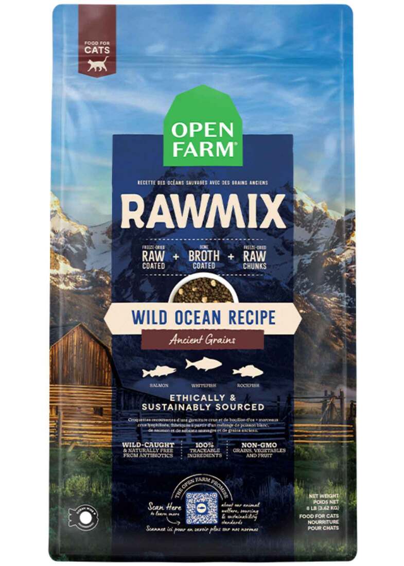 Open Farm Rawmix Wild Ocean Recipe Dry Cat Food, 2.25 Pounds