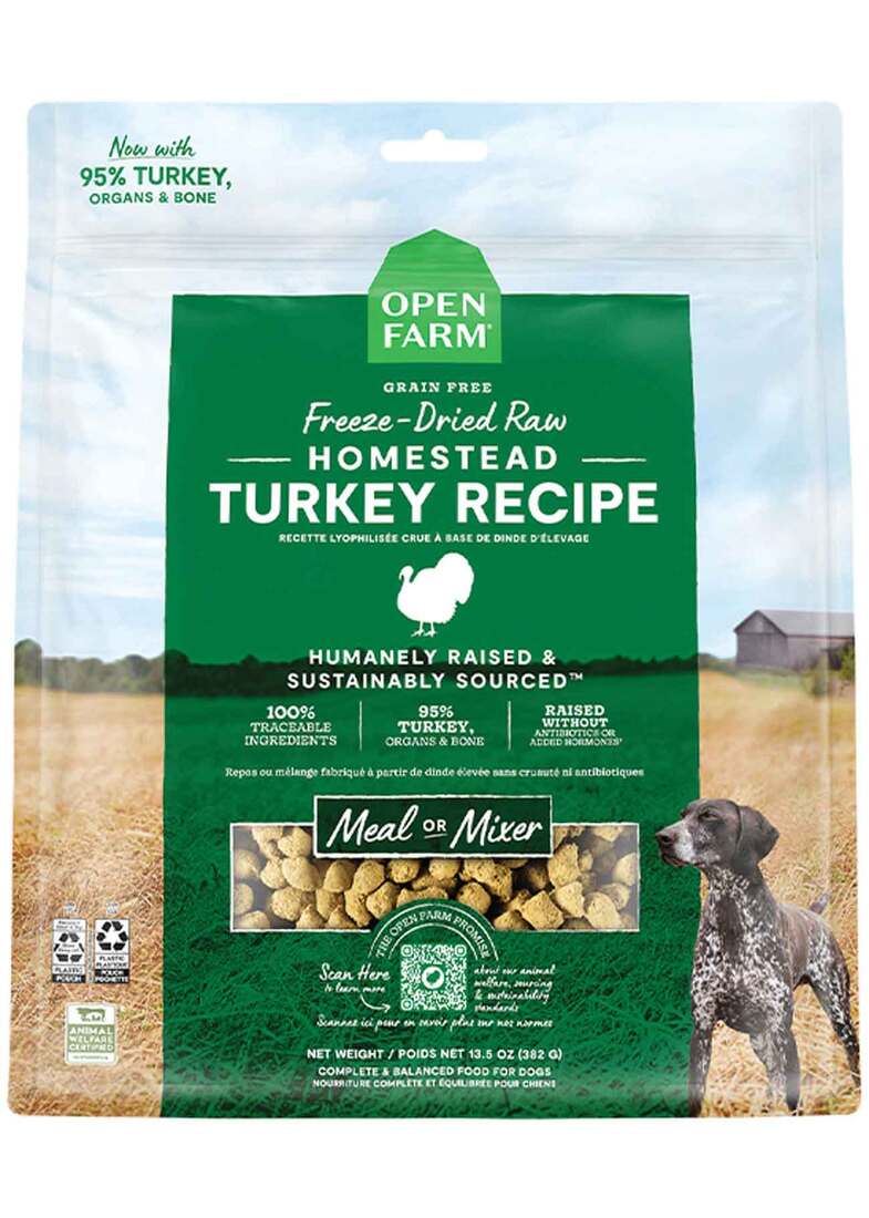 Open Farm Freeze Dried Morsels Turkey Dog Food, 22 Ounces