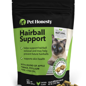 Pet Honesty Hairball Support Supplement for Cats, Chicken Flavor, 30 Day Supply