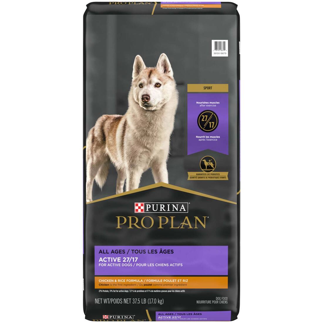 Purina Pro Plan High Protein, Weight Control Dry Dog Food, 27/17 Formula - 37.5 Pound Bag