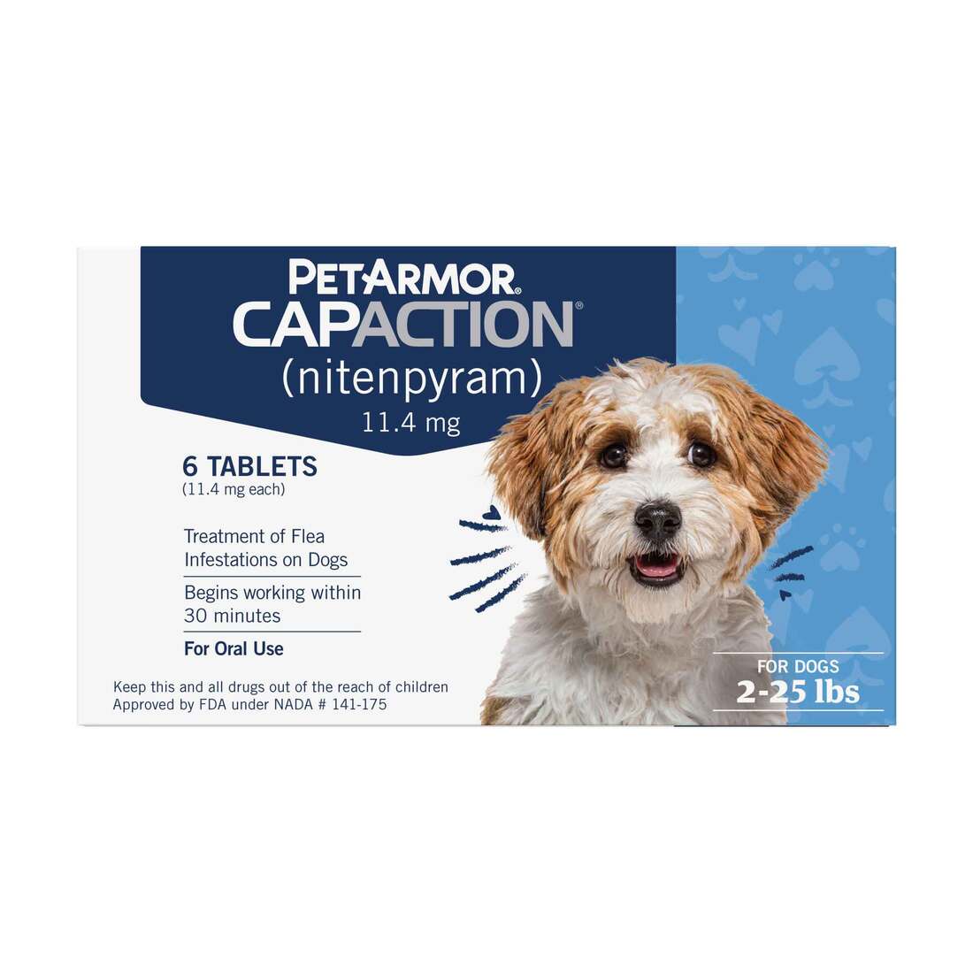 CapAction Flea Tabs for Dogs, 2-25 Pounds, 6 Count - Image 2