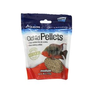 Aqueon Cichlid Medium Pellets Food, 4 Ounces