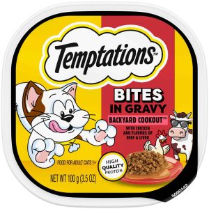 Temptations Cat Food Bites In Gravy Wet Cat Food