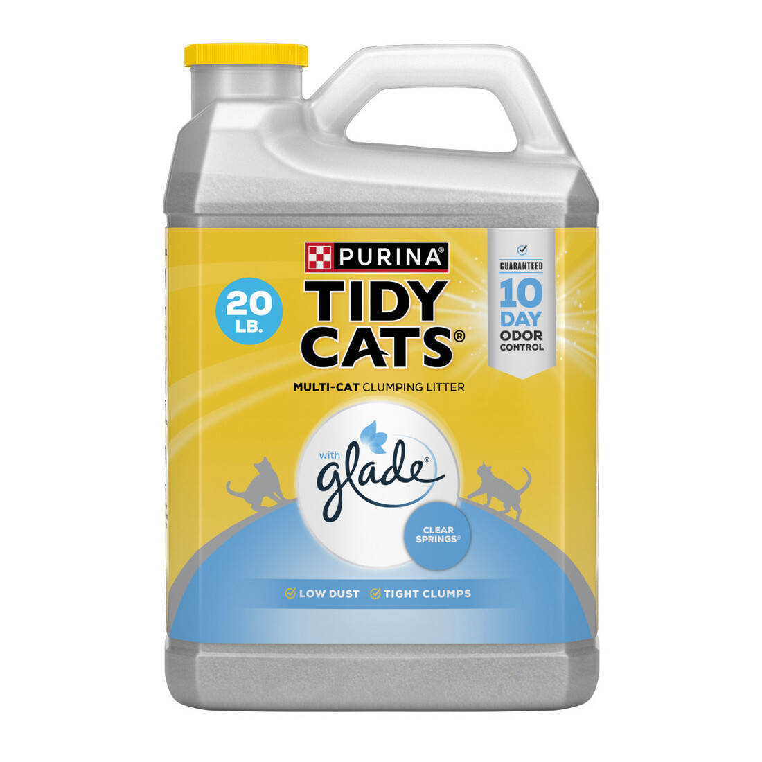 Purina Tidy Cats Clumping Multi Cat Litter, Glade Clear Springs - 20 Pound Jug