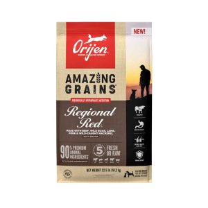ORIJEN® Dry Dog Food, High Protein, Amazing Grains Regional Red, 22.5 Pounds