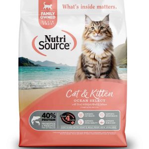 NutriSource Ocean Select Grain-Free Dry Cat/Kitten Food, Trout/Whitefish/Salmon, 12 Pounds