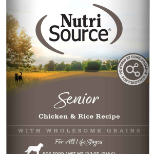 NutriSource Senior Wet Dog Food, Chicken and Rice, 12.3 Ounces