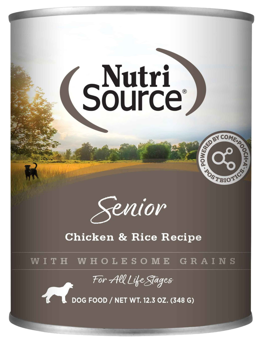 NutriSource Senior Wet Dog Food, Chicken and Rice, 12.3 Ounces