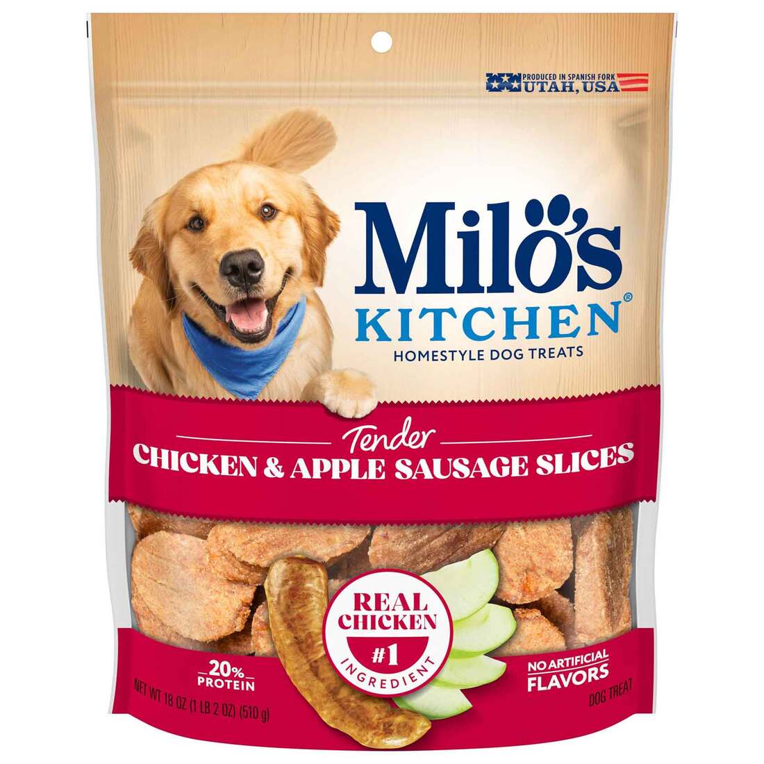 Milo's Kitchen Chicken and Apple Dog Treats, 18 Ounces