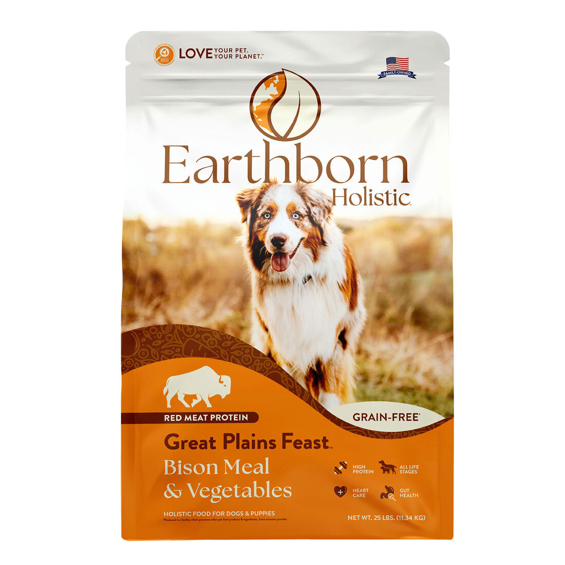Earthborn Holistic Great Plains Feast Bison Meal & Vegetables Grain-Free Dry Dog Food