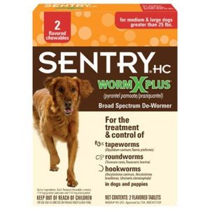 Sentry® Worm X Plus 7 Way De-Wormer Large Dog, 2 Count