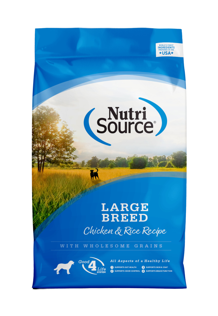 NutriSource Large Breed Dry Dog Food, Chicken and Rice, 26 Pounds